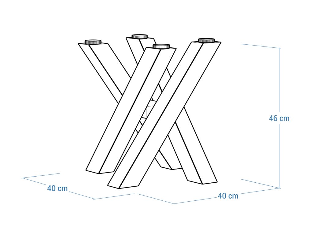 Couchtisch Gestell aus Edelstahl unter Glasplatte Mediolan S - Image 5