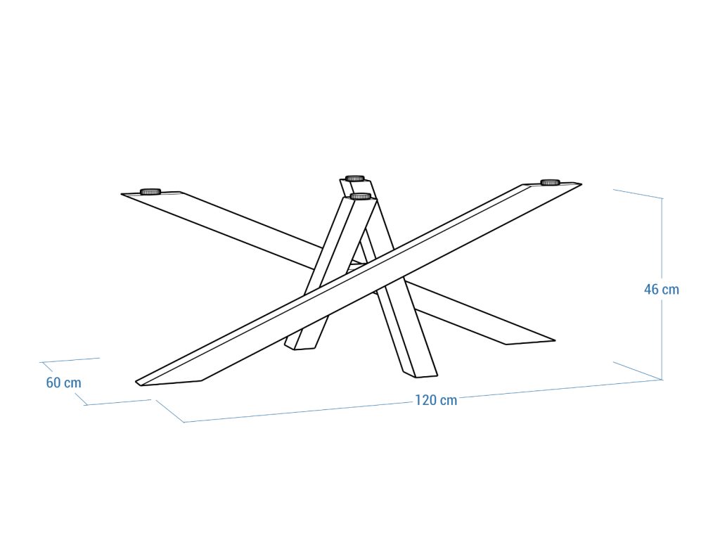 Couchtisch Gestell aus Edelstahl unter Glasplatte Mediolan L - Image 5