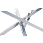 Edelstahlsockel für Glasplatte Milan Chrome L