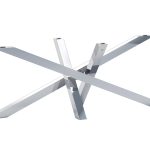 Edelstahlsockel für Glasplatte Milan XL chrom