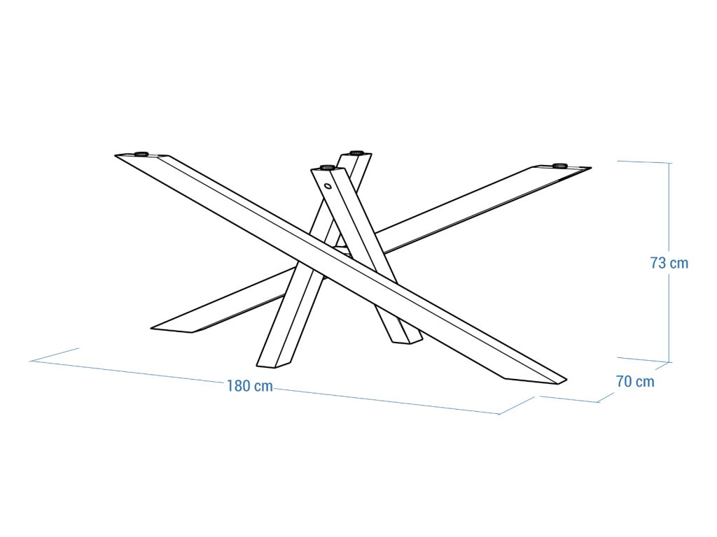 Tischgestell aus Edelstahl unter Glasplatte Mediolan Chrom XL - Image 5