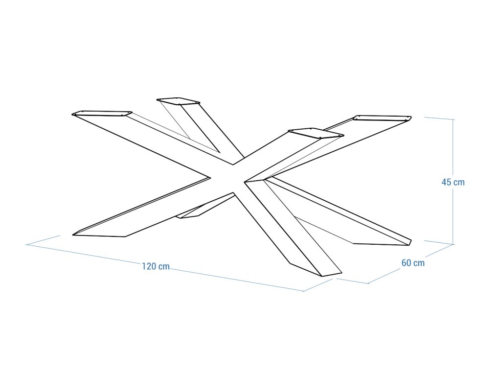 Couchtisch Gestell Spinne Heavy Chrom L - Image 5