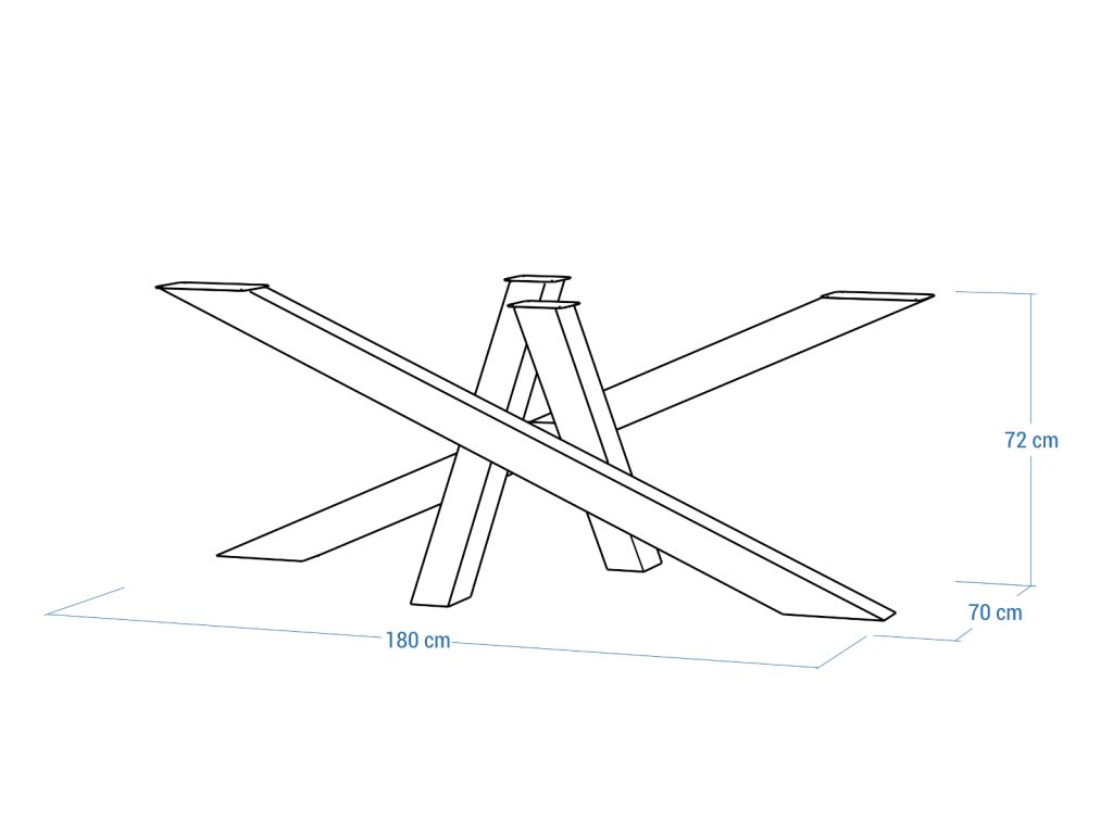 Tischuntergestell aus Edelstahl Chrom Mediolan Heavy XL - Image 5