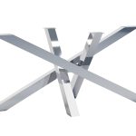 Tischbein aus Edelstahl Chrom Mediolan L