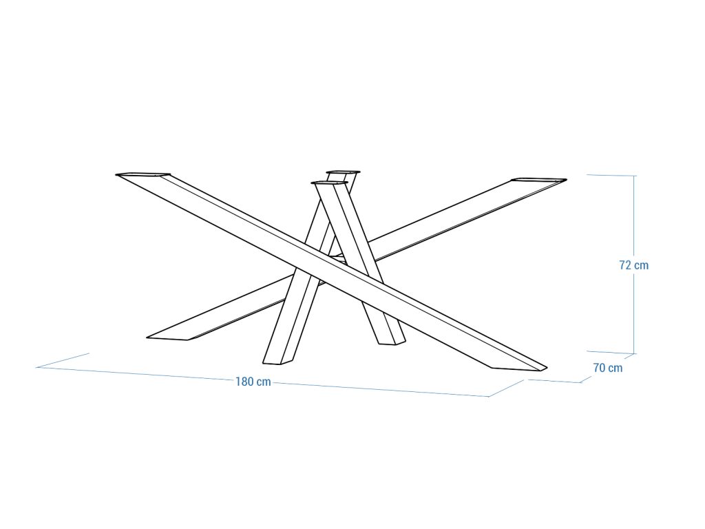 Tischbein aus Edelstahl Chrom Mediolan XL - Image 5