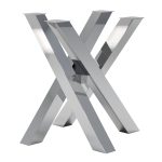 Tischbein aus Edelstahl Chrom Mediolan S