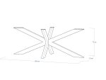 Tischuntergestell aus Edelstahl Cross XXL - Image 5