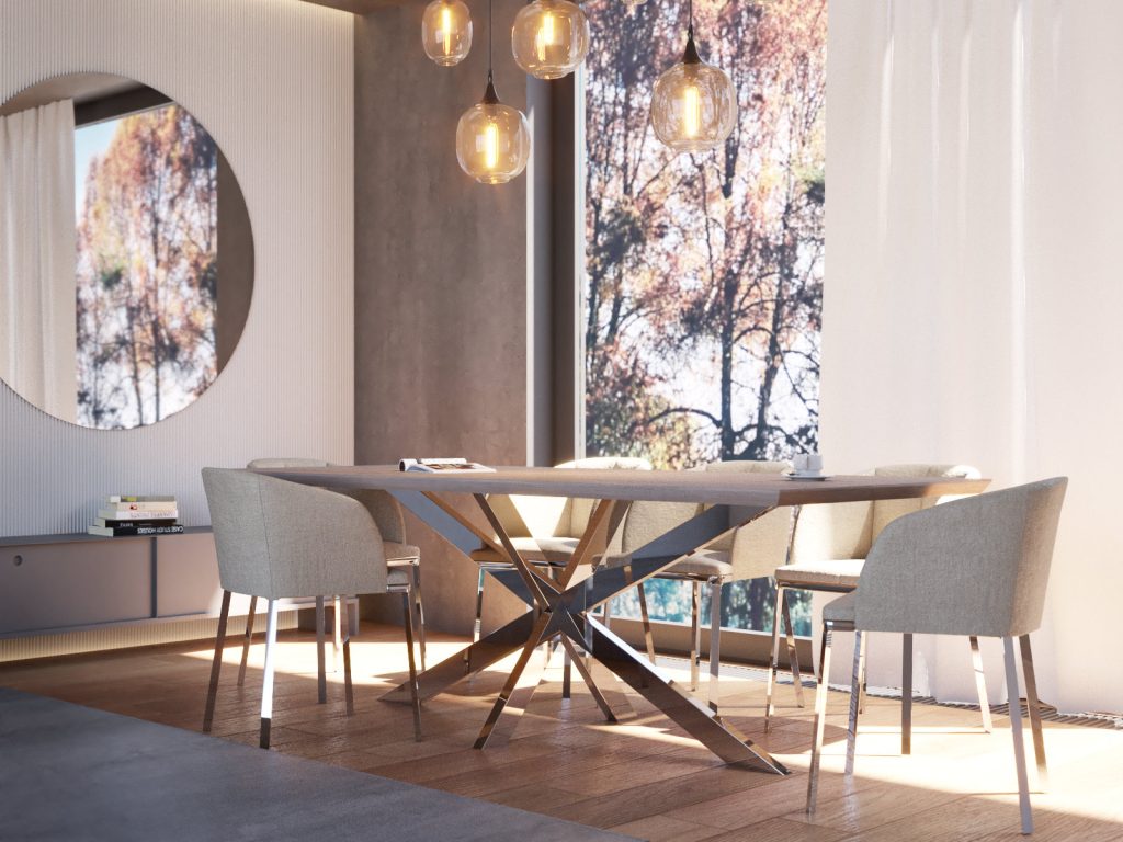 Tischuntergestell aus Edelstahl Cross L - Image 2