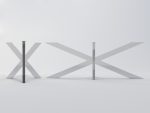 Tischuntergestell aus Edelstahl Cross XXL - Image 4