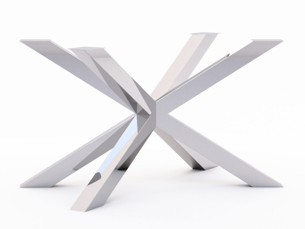 Tischuntergestell aus Edelstahl Chrom Spinne M - Image 2