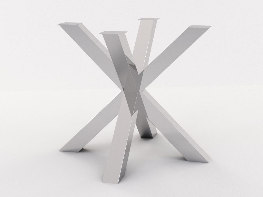 Tischuntergestell aus Edelstahl Chrom Spinne S - Image 2