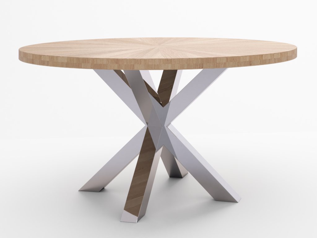 Tischuntergestell aus Edelstahl Chrom Spinne S - Image 3