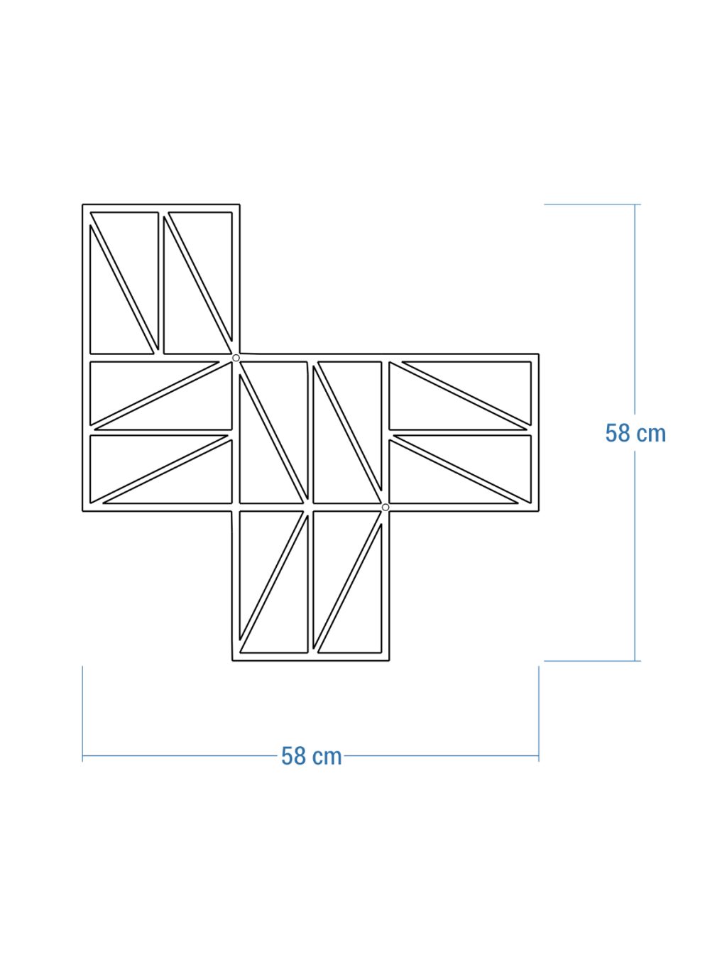 Wandspalier Zigzag S 58x58 cm - Image 4