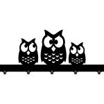 Wandgarderobe Eulen 50 cm
