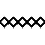 Kleiderhaken Gitter 80 cm