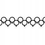 Hakenleiste  Räder 100 cm