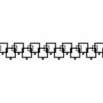 Hakenleiste  Quadrate 100 cm