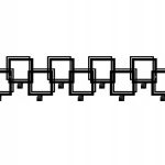 Hakenleiste  Quadrate 2 60 cm