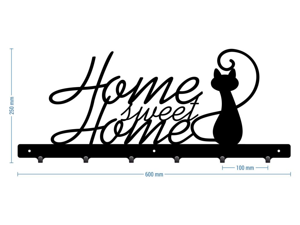 Wandgarderobe Home Sweet Home 60 cm - Image 4