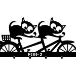 Wandgarderobe Katzen 60 cm