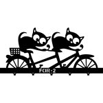 Wandgarderobe Katzen 70 cm