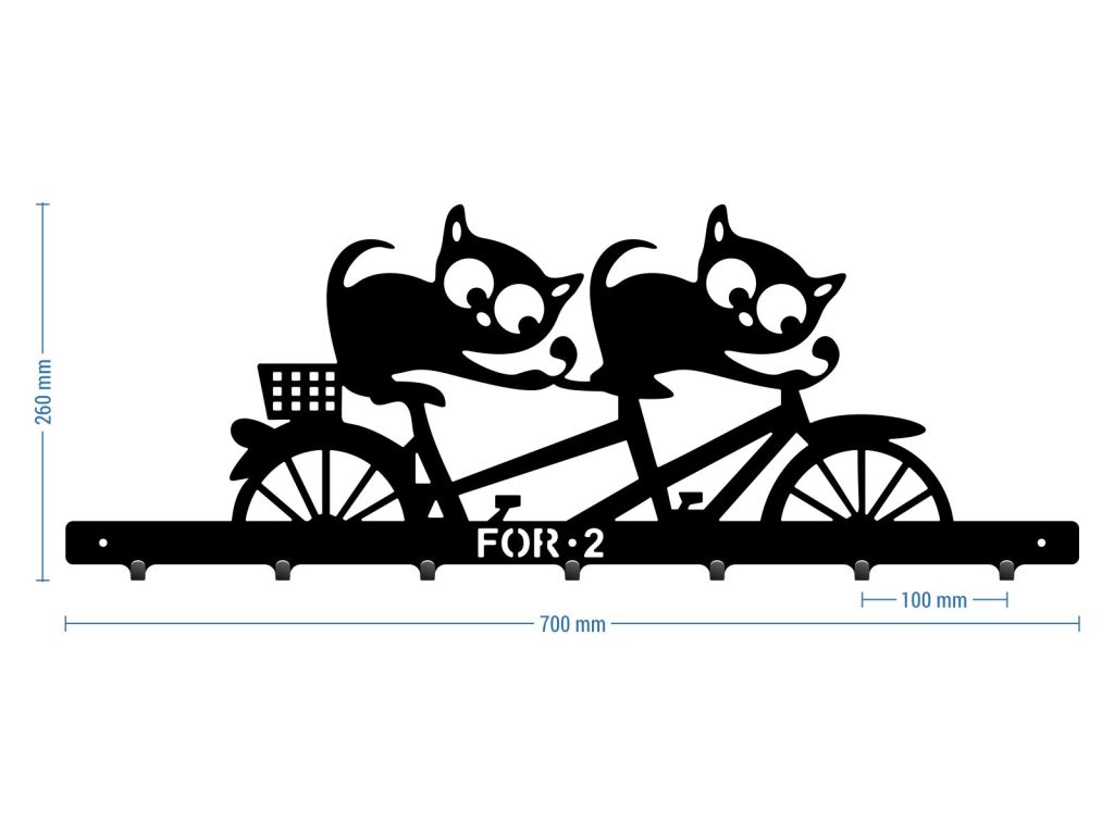 Wandgarderobe Katzen 70 cm - Image 3