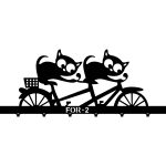 Wandgarderobe Katzen 80 cm