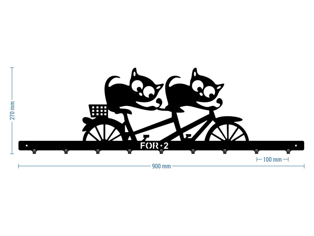 Wandgarderobe Katzen 90 cm - Image 2