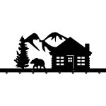 Wandgarderobe Berge 100 cm