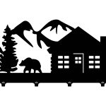 Wandgarderobe Berge 40 cm