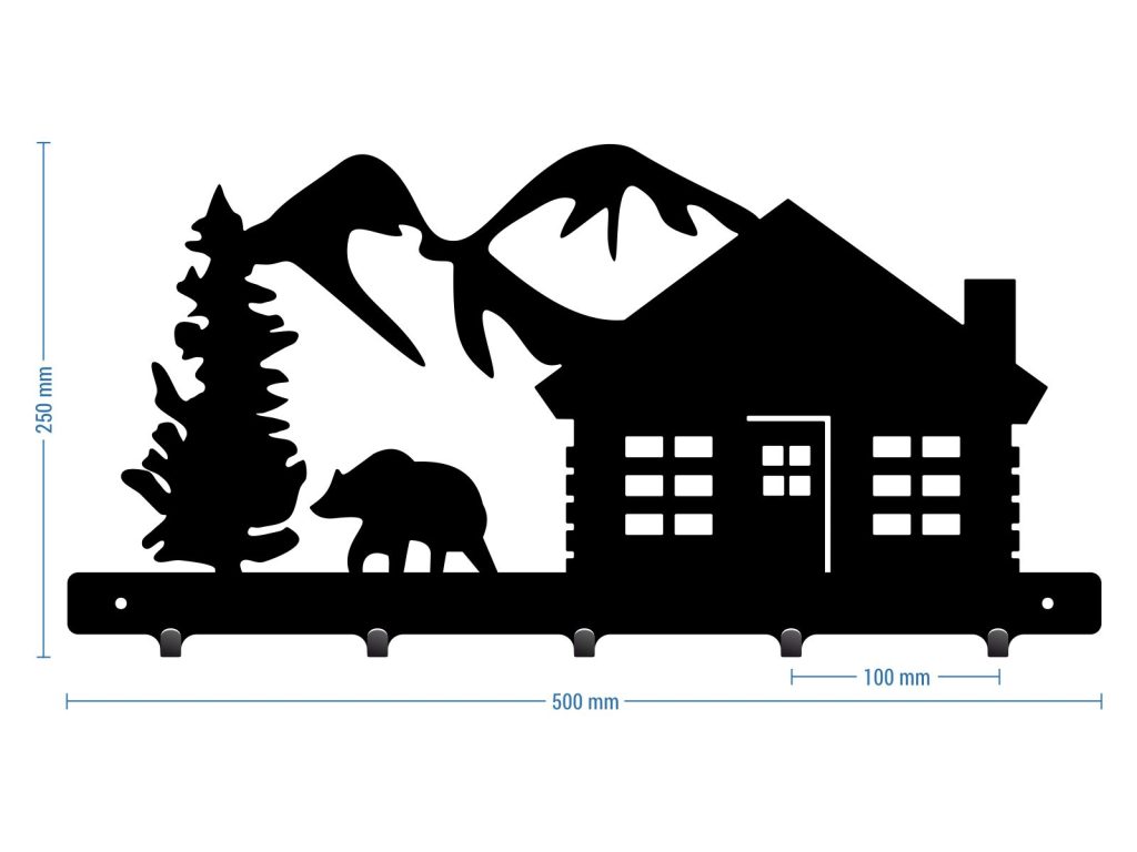 Wandgarderobe Berge 50 cm - Image 3