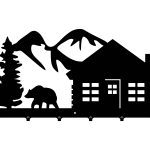 Wandgarderobe Berge 60 cm