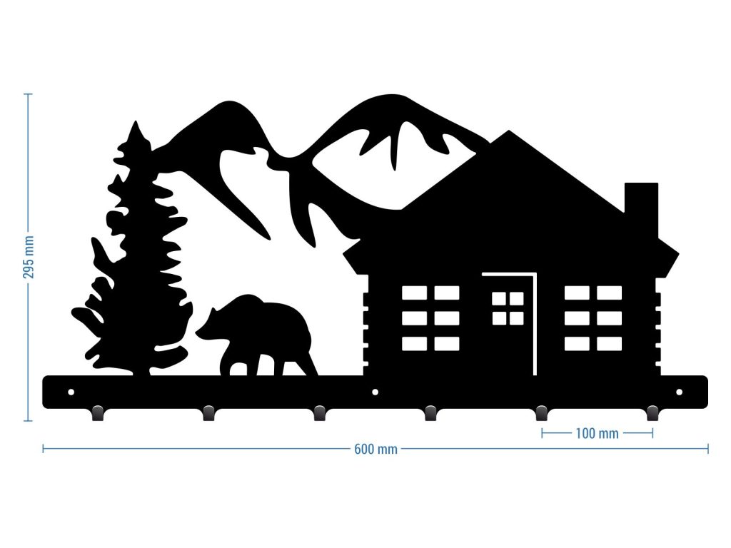 Wandgarderobe Berge 60 cm - Image 3