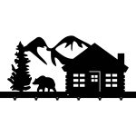 Wandgarderobe Berge 80 cm