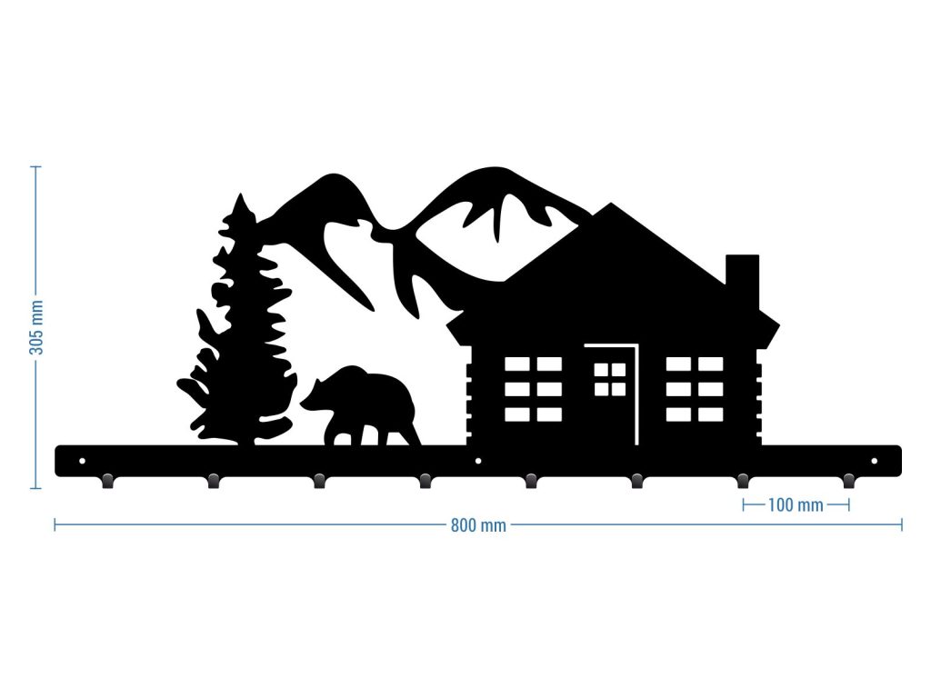 Wandgarderobe Berge 80 cm - Image 3