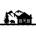 Wandgarderobe Berge 90 cm