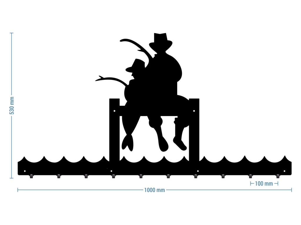 Kleiderhaken Angler 100 cm - Image 2