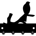 Wieszak metalowy na klucze Ptak 10 cm