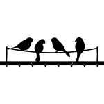 Hakenleiste Vögel 100 cm