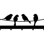 Hakenleiste Vögel 50 cm