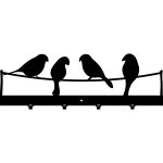 Hakenleiste Vögel 60 cm