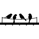 Hakenleiste Vögel 70 cm