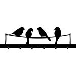 Hakenleiste Vögel 80 cm