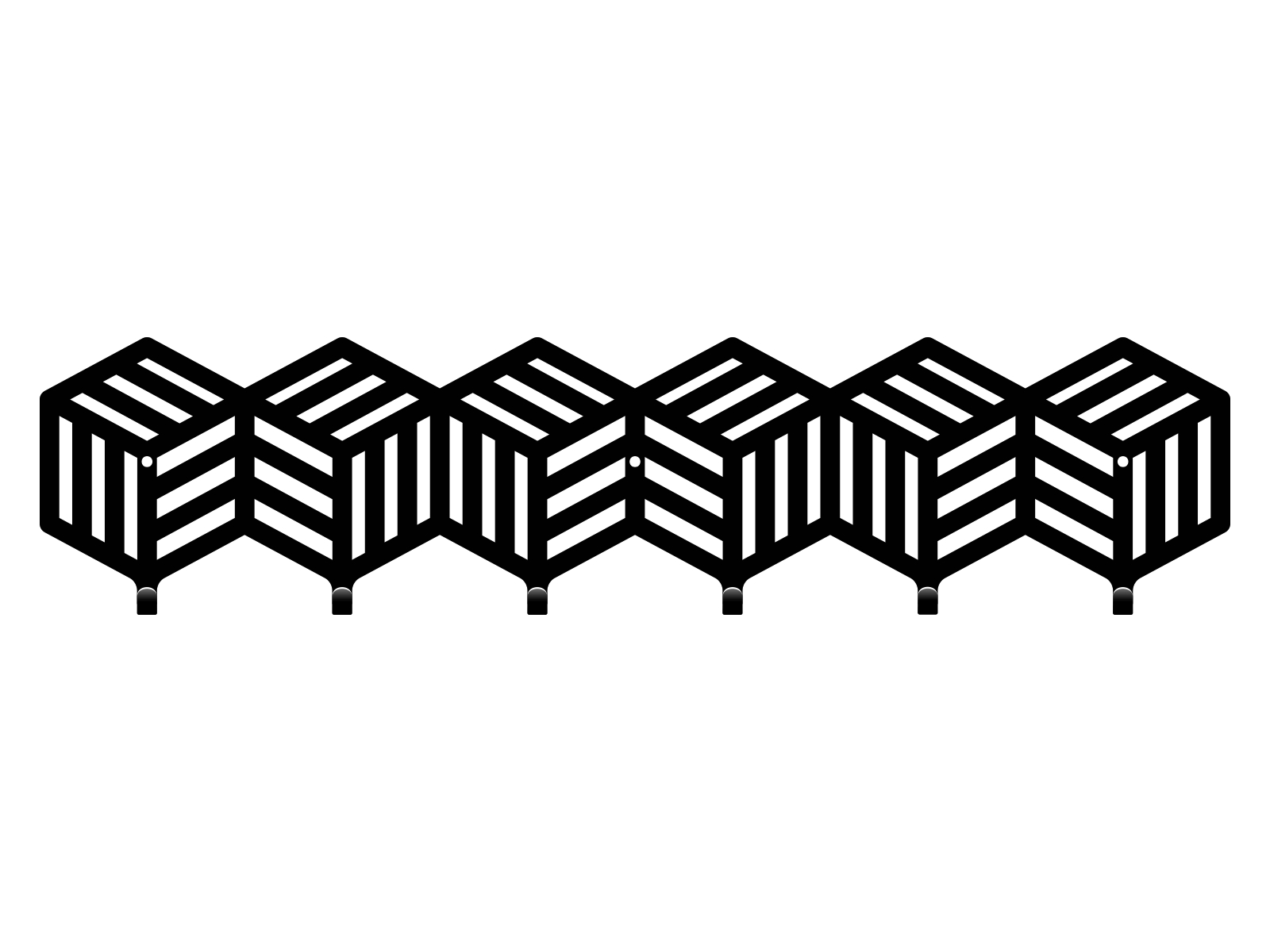 wie298-60-cza Garderobenhaken Cube 60 cm - Image 1