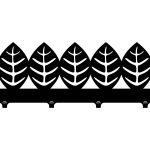 Garderobenleiste Blätter 40 cm