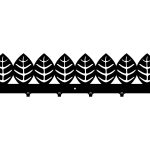 Garderobenleiste Blätter 60 cm