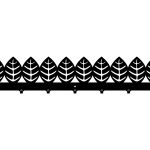 Garderobenleiste Blätter 70 cm