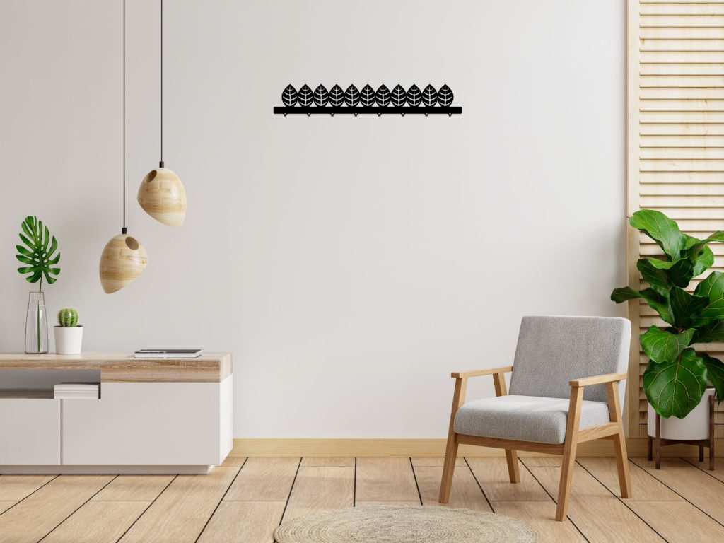 Metallkleiderhaken Blätter 80 cm – Bild 2