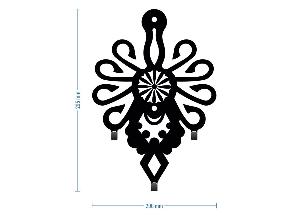 Garderobenleiste Gebirgsmuster 20 cm - Image 2