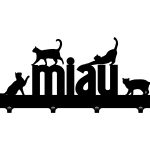 Garderobenleiste Katzen 40 cm